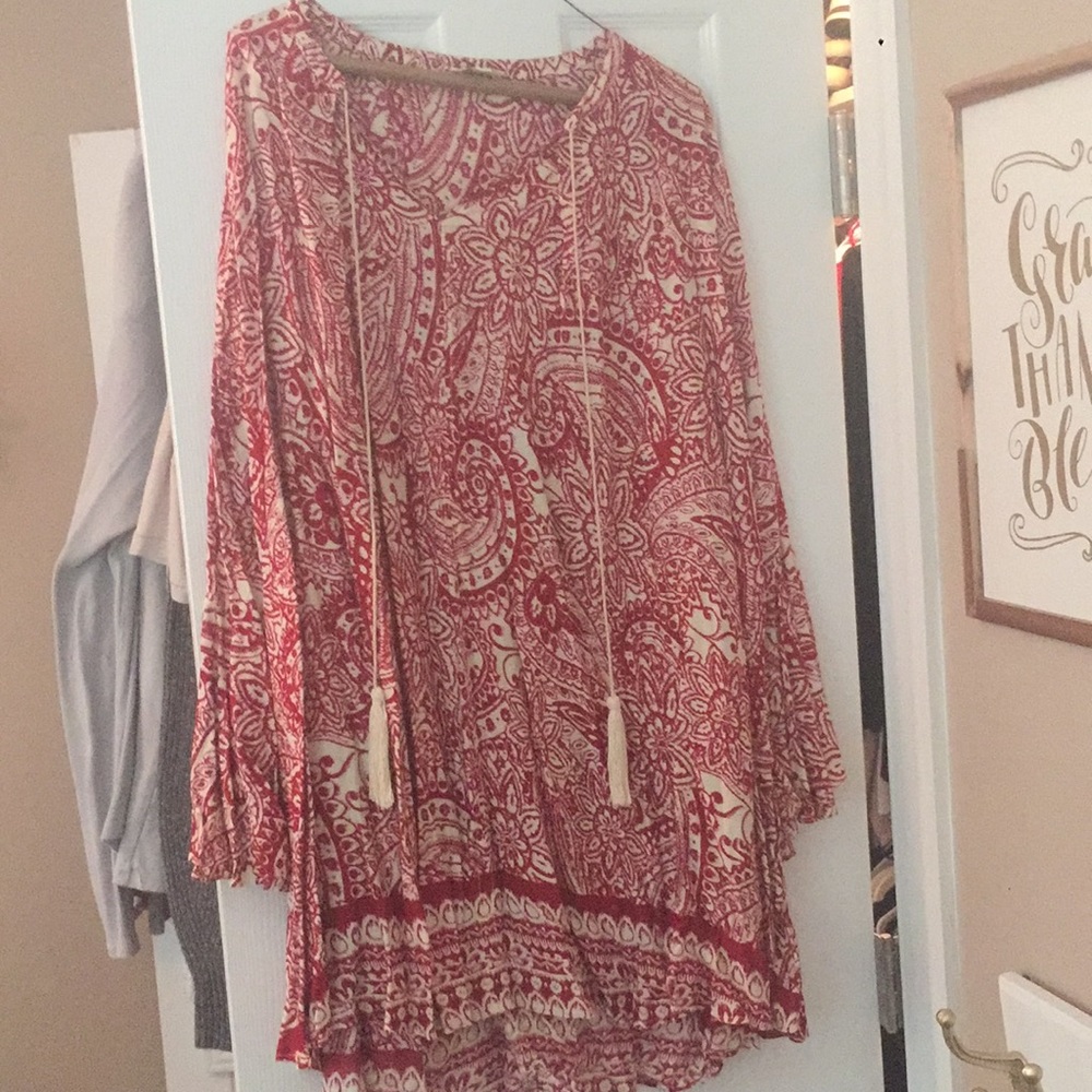UMGEE bell sleeved dress with tassels